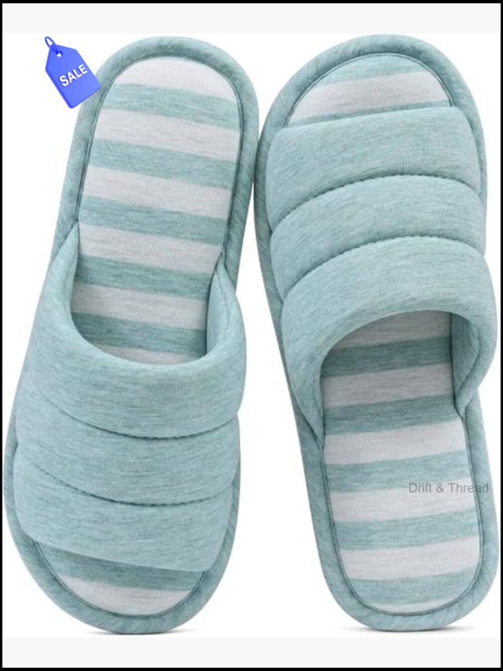 Open Toe House Slippers Women Men Memory Foam Bedroom Shoes Ultra Soft Cotton